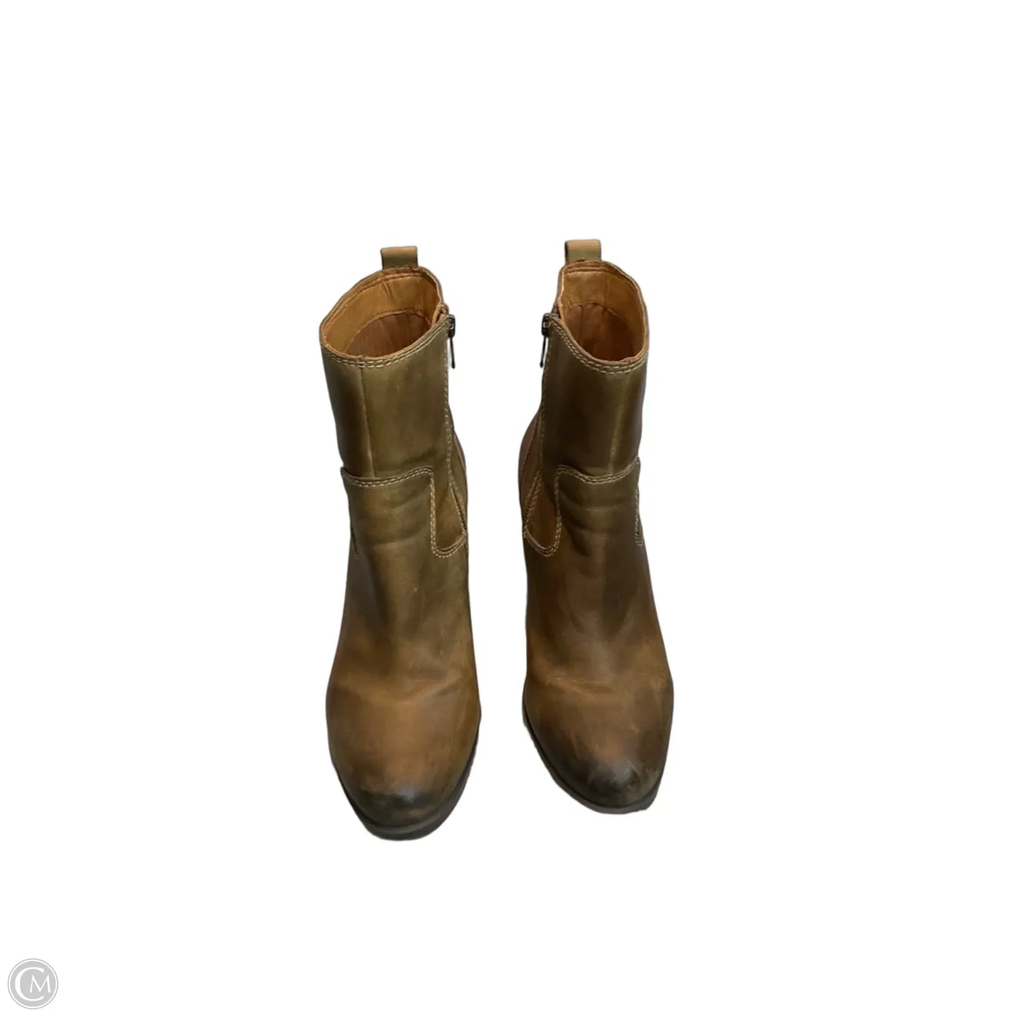 Boots Ankle Heels By Sperry In Tan, Size: 10
