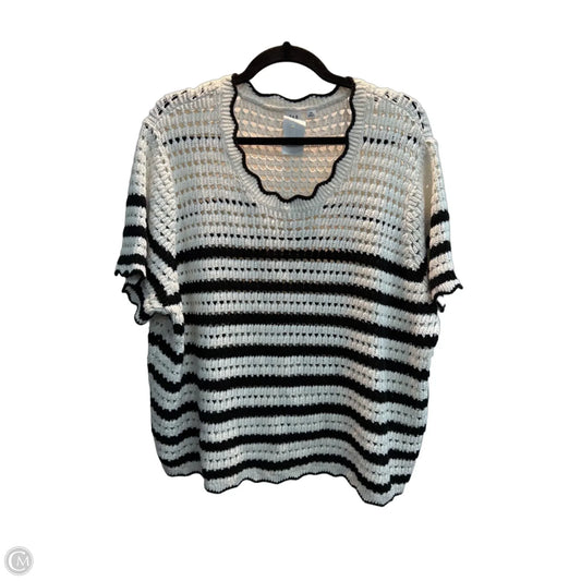 Sweater Short Sleeve By Gap In Striped Pattern, Size: Xxl