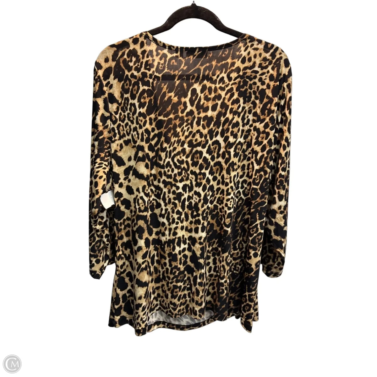 Top Long Sleeve By Susan Graver In Animal Print, Size: 2x