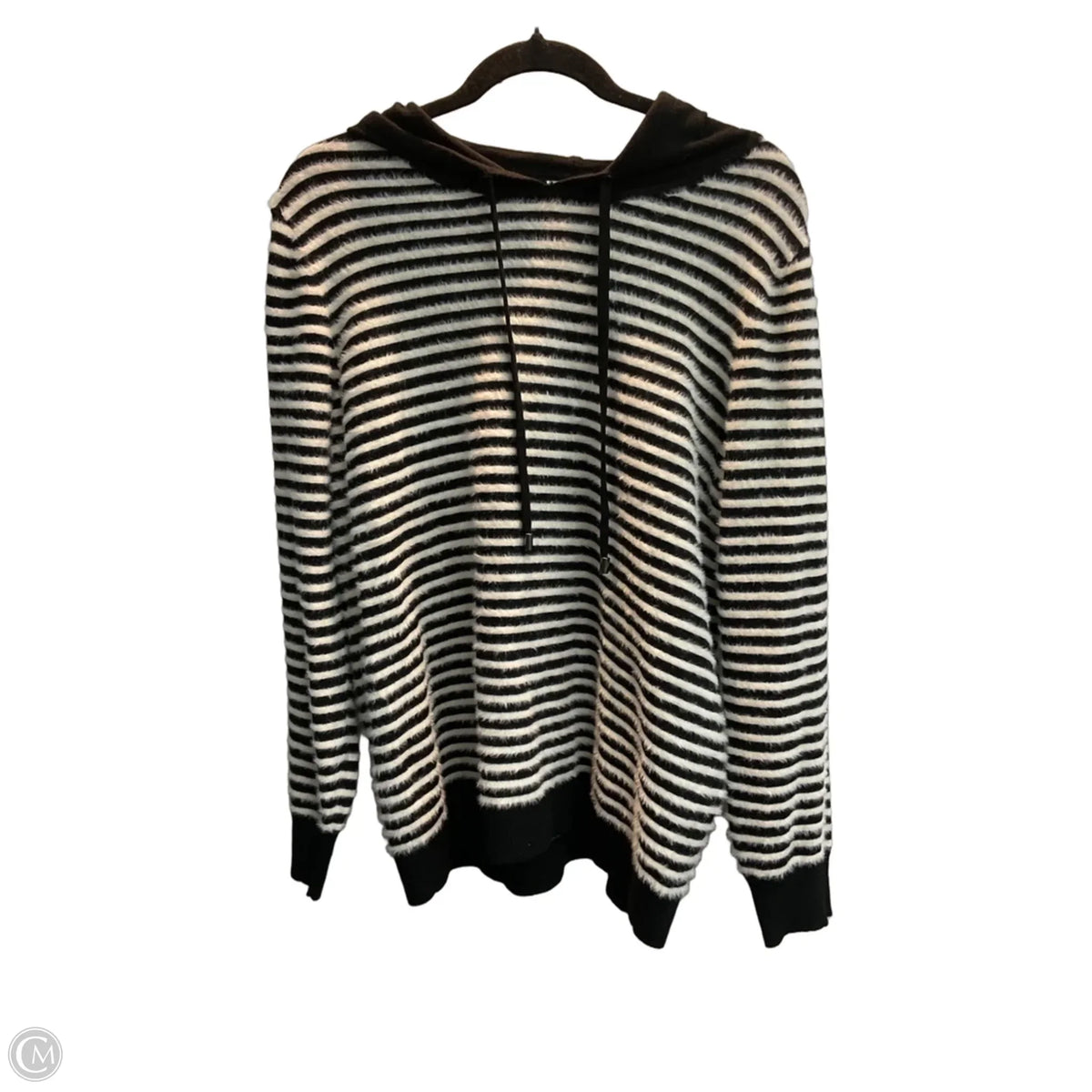 Sweater By Chicos In Striped Pattern, Size: L