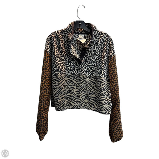 Jacket Fleece By Vans In Animal Print, Size: S