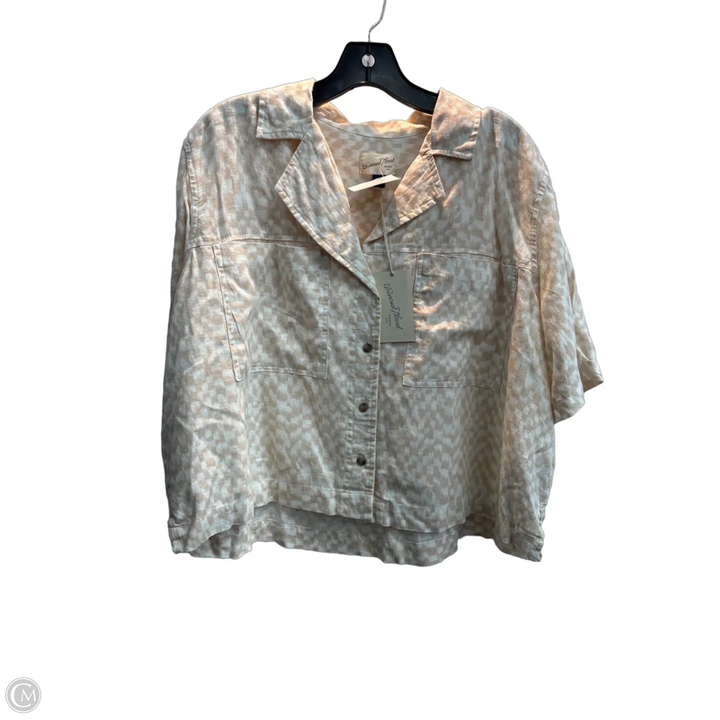 Top Short Sleeve By Universal Thread In Tan, Size: L