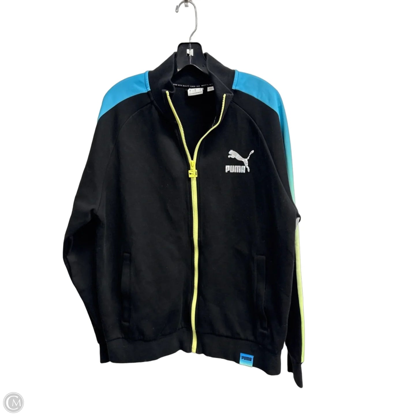 Athletic Jacket By Puma In Black, Size: L