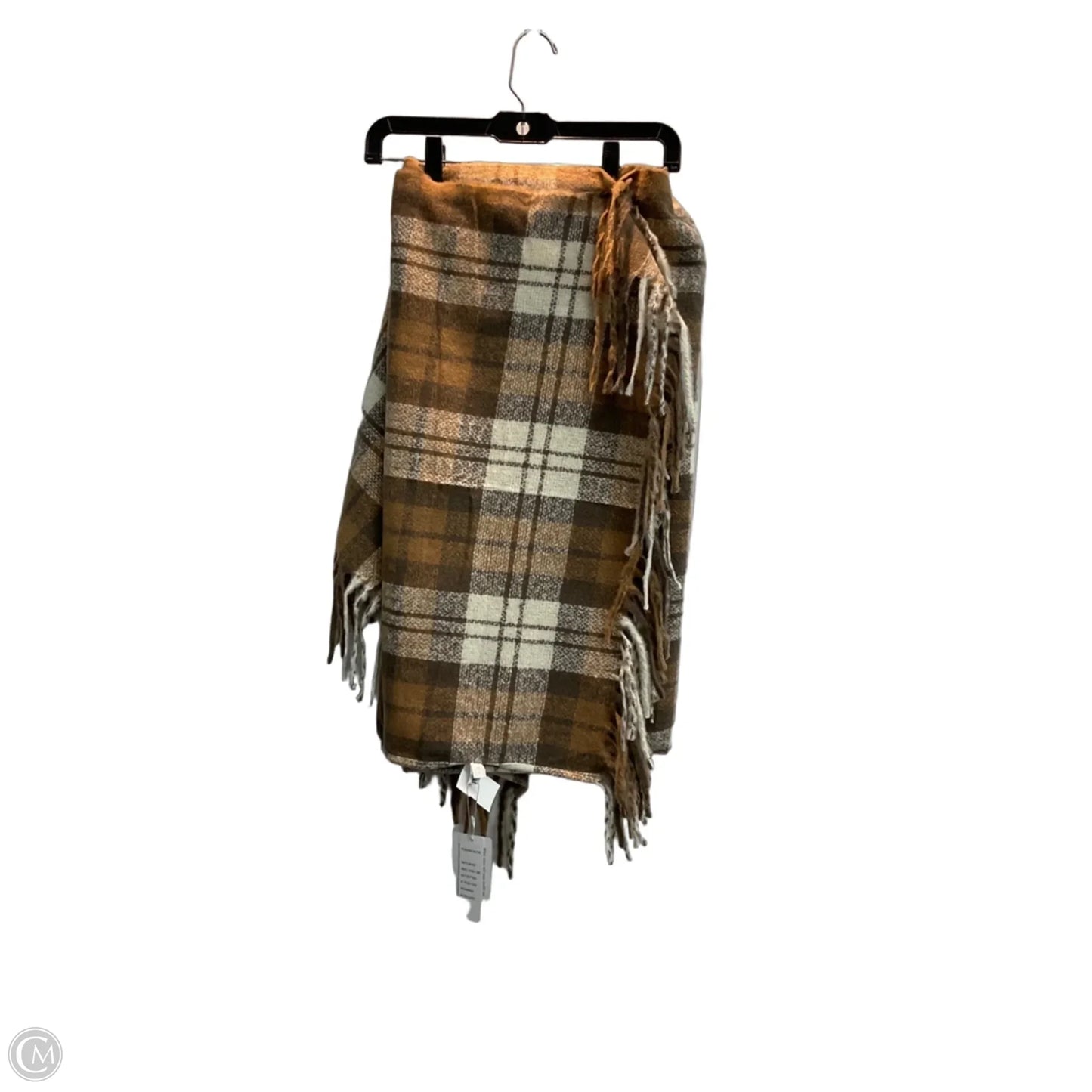 Shawl By Clothes Mentor In Plaid Pattern, Size: Osfm