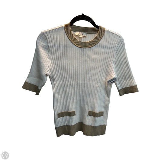 Top Short Sleeve By Loft In Beige, Size: M