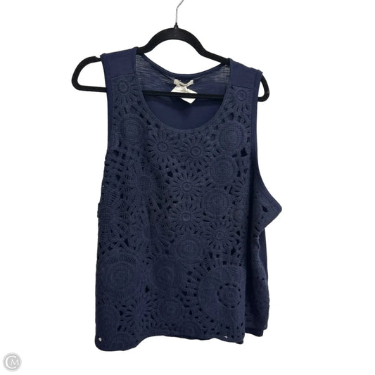 Top Sleeveless By Maurices In Navy, Size: 3x
