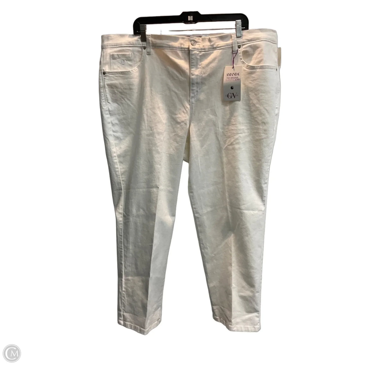Jeans Straight By Gloria Vanderbilt In White, Size: 22