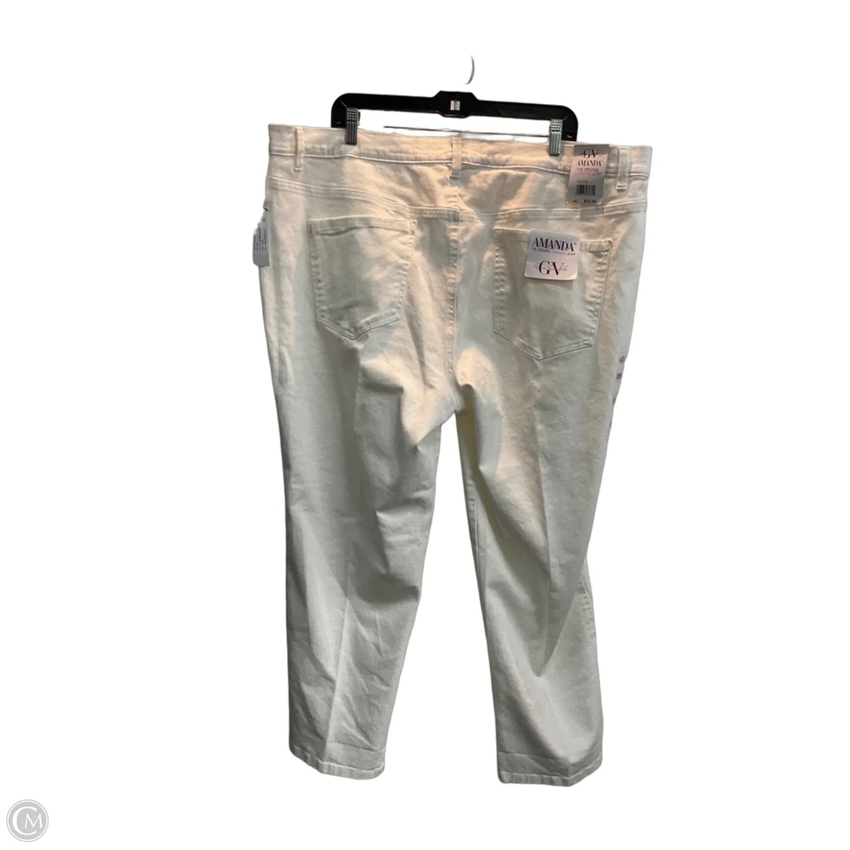 Jeans Straight By Gloria Vanderbilt In White, Size: 22