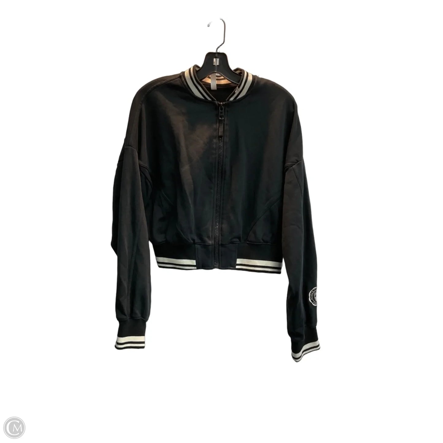 Athletic Jacket By Fabletics In Black, Size: M