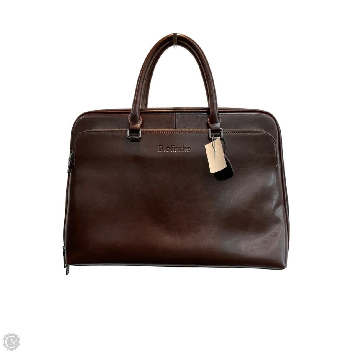Laptop Bag Leather By Clothes Mentor, Size: Medium