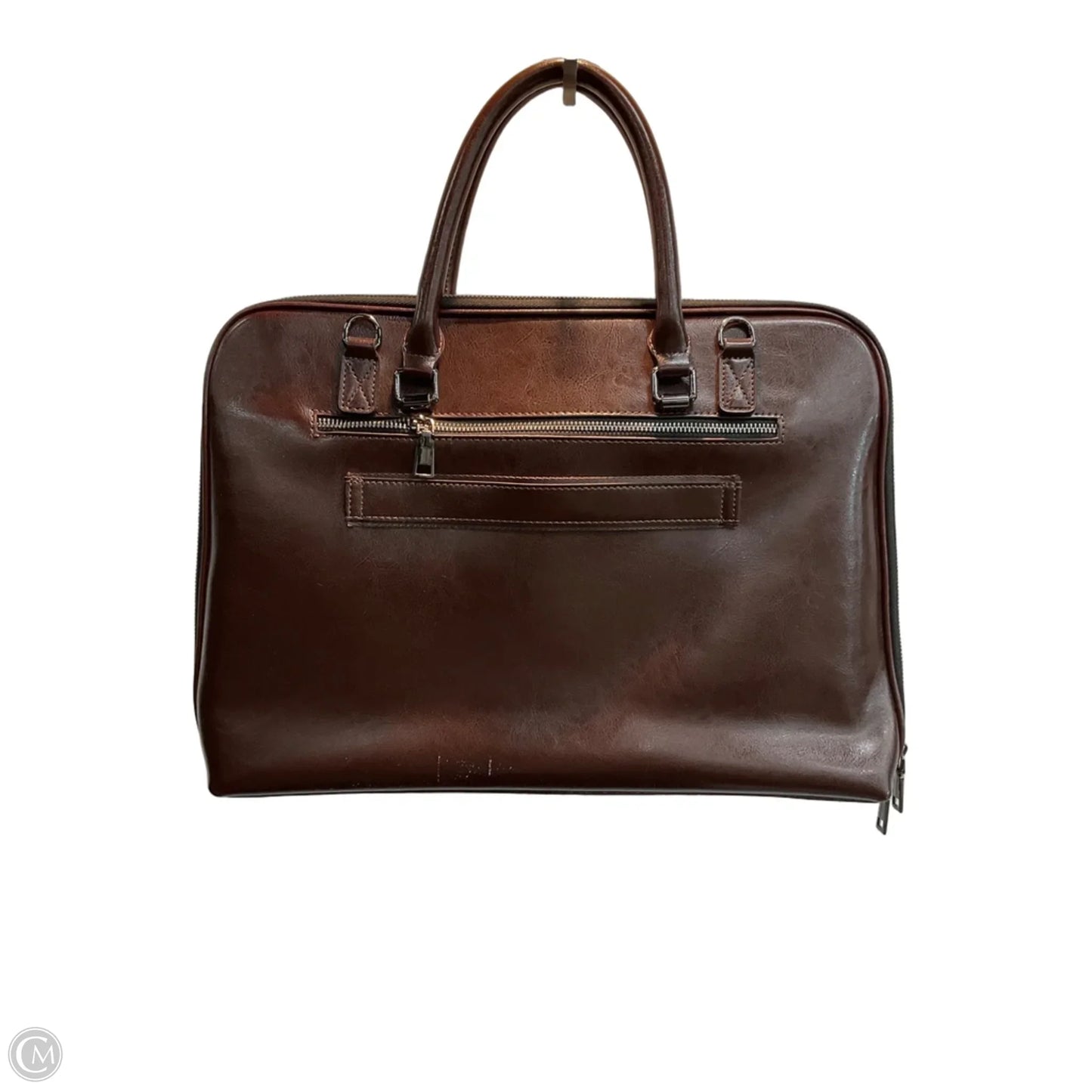 Laptop Bag Leather By Clothes Mentor, Size: Medium