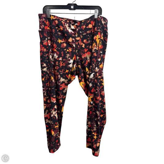Athletic Leggings By Calvin Klein In Multi-colored, Size: 3x