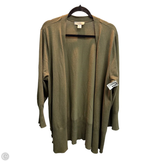 Cardigan By Cj Banks In Green, Size: 2x