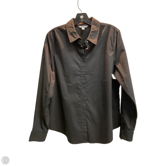 Top Long Sleeve By Time And Tru In Black, Size: L