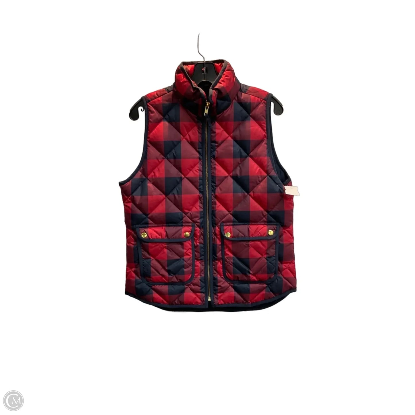 Vest Puffer & Quilted By J. Crew In Plaid Pattern, Size: S