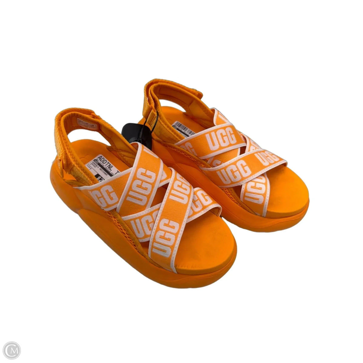 Sandals Designer By Ugg In Orange, Size: 7