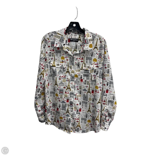 Top Long Sleeve Designer By Karl Lagerfeld In Multi-colored, Size: M