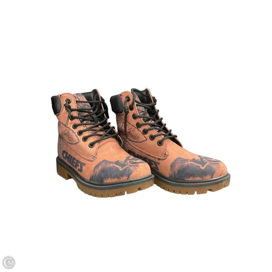 Boots Combat By Clothes Mentor In Black & Brown, Size: 8
