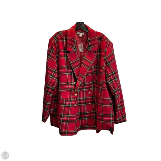 Blazer By Cato In Plaid Pattern, Size: 3x