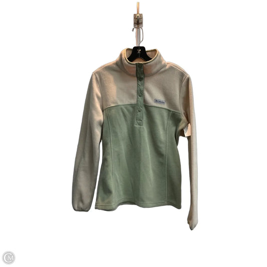 Athletic Fleece By Columbia In Cream & Green, Size: S