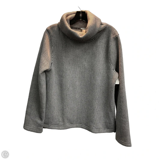 Sweatshirt Collar By J. Crew In Black & White, Size: L