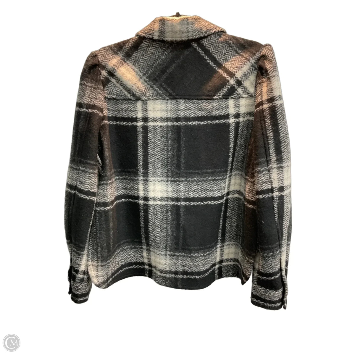 Jacket Fleece By Gap In Plaid Pattern, Size: M