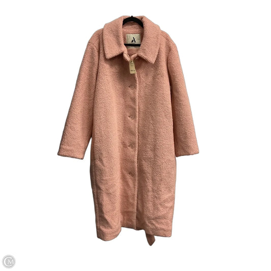 Coat Peacoat By Clothes Mentor In Pink, Size: 4x