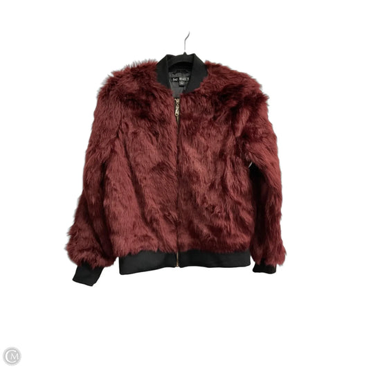 Jacket Faux Fur & Sherpa By Say What In Red, Size: S