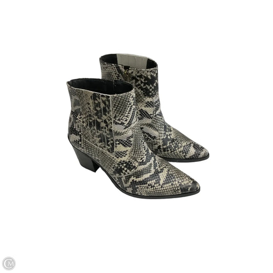Boots Ankle Heels By Blondo In Snakeskin Print, Size: 9