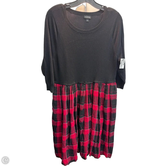 Dress Casual Midi By Torrid In Black & Red, Size: 1x