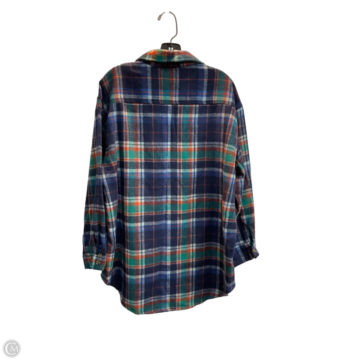 Jacket Shirt By Bke In Plaid Pattern, Size: L