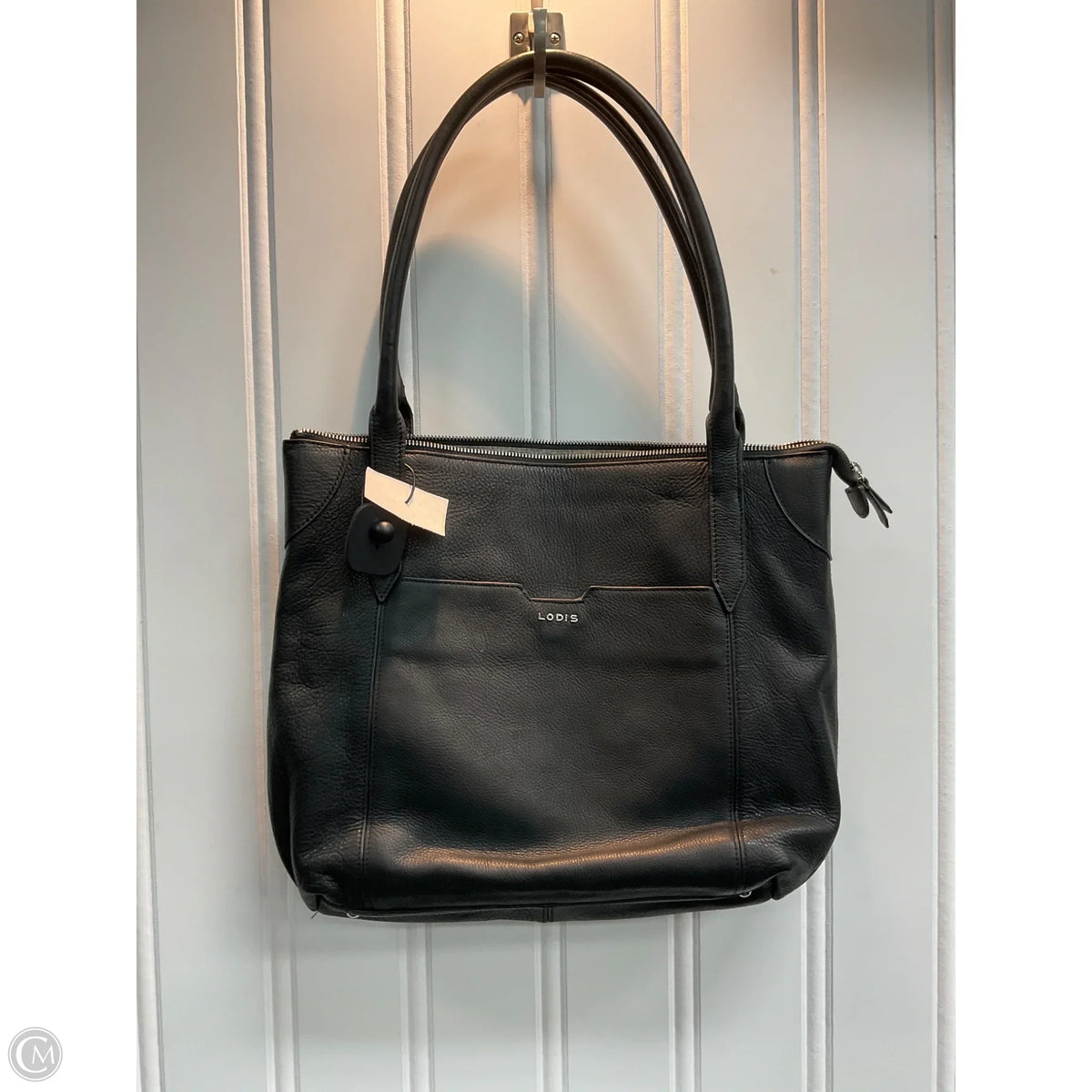 Handbag Leather By Lodis, Size: Medium