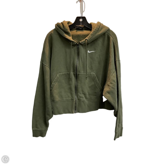 Athletic Jacket By Nike Apparel In Green, Size: S