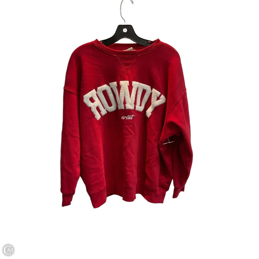 Sweatshirt Crewneck By Ariat In Red, Size: M