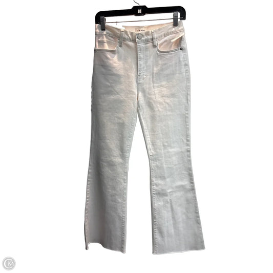 Jeans Flared By Frame In White, Size: 4