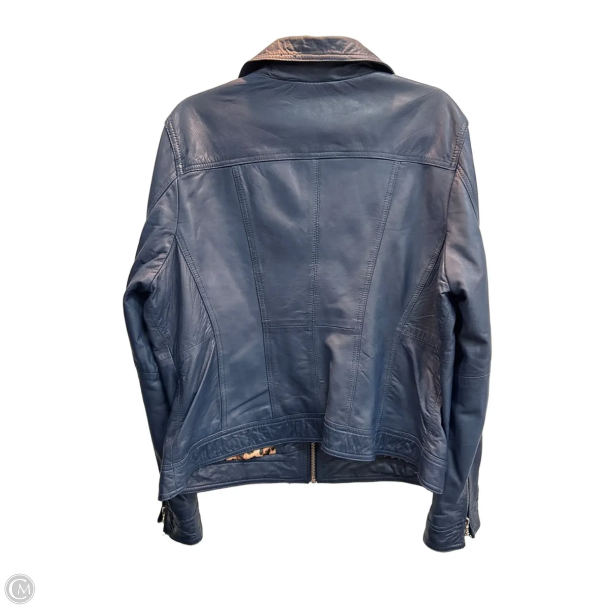 Jacket Leather By Black Rivet In Blue, Size: Xxl