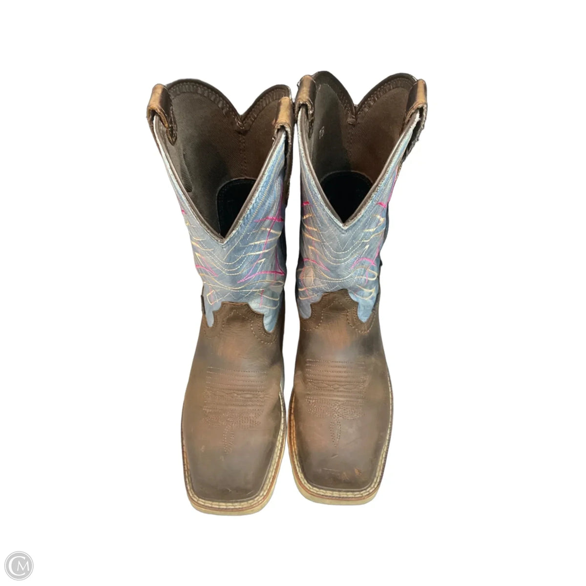 Boots Western By Ariat In Blue & Brown, Size: 7