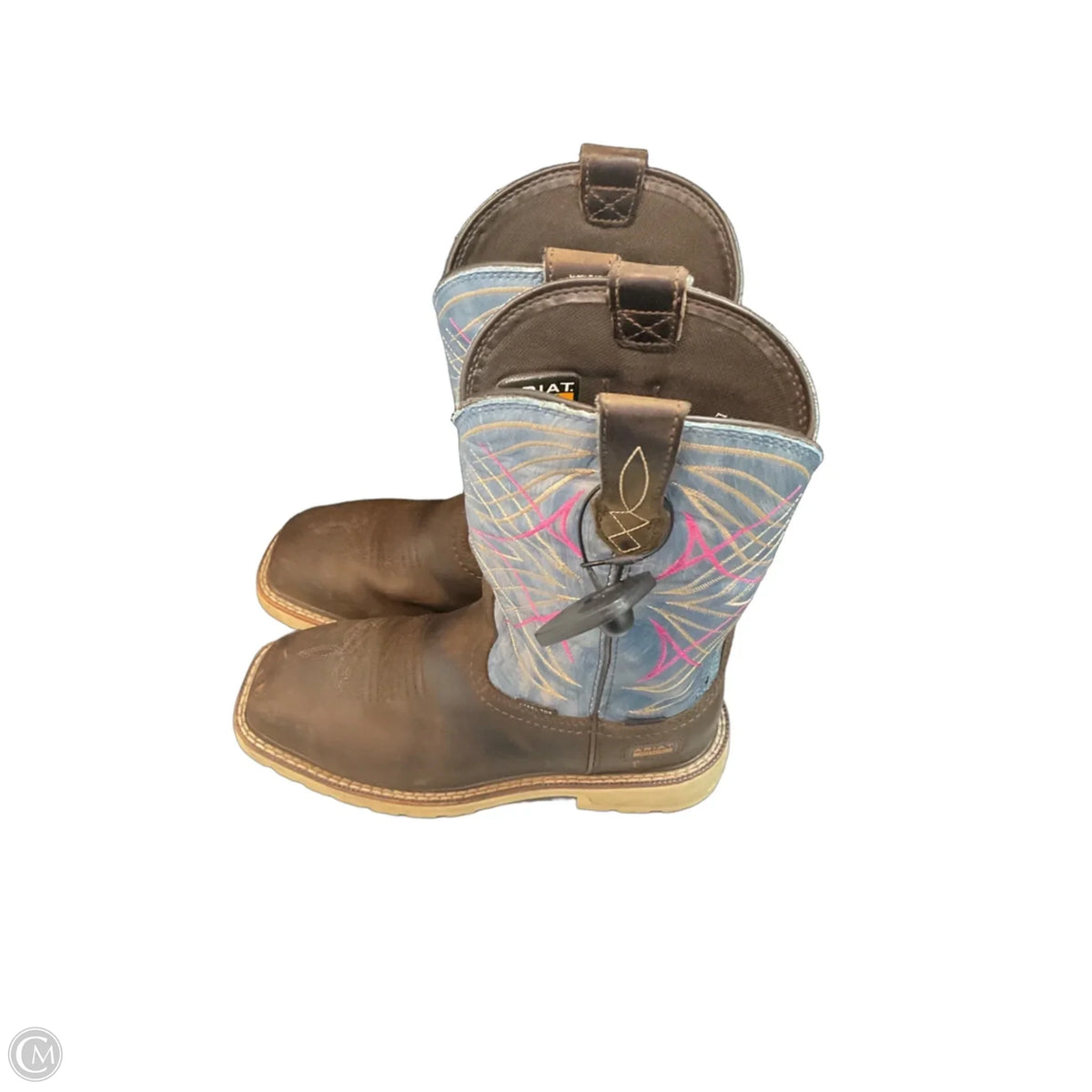 Boots Western By Ariat In Blue & Brown, Size: 7