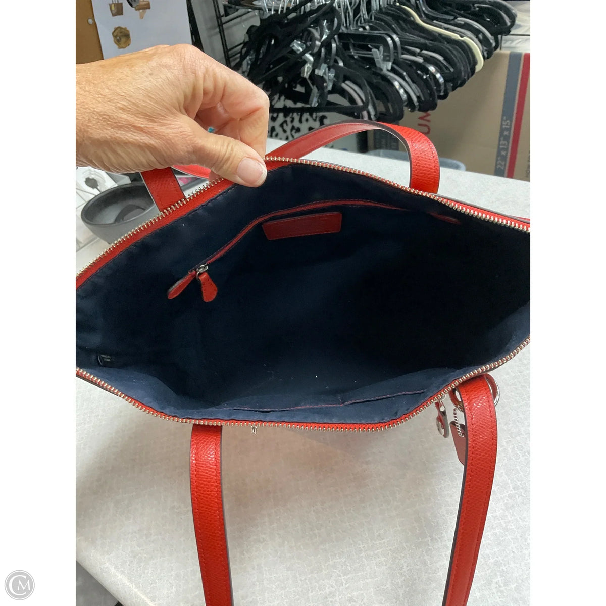 Tote Designer By Coach, Size: Medium