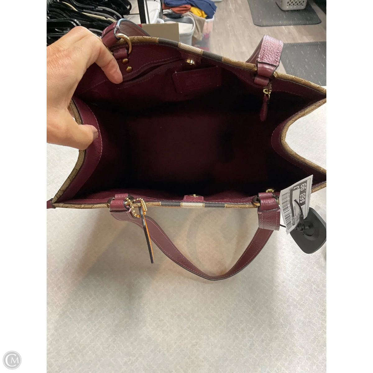 Tote Designer By Coach, Size: Medium
