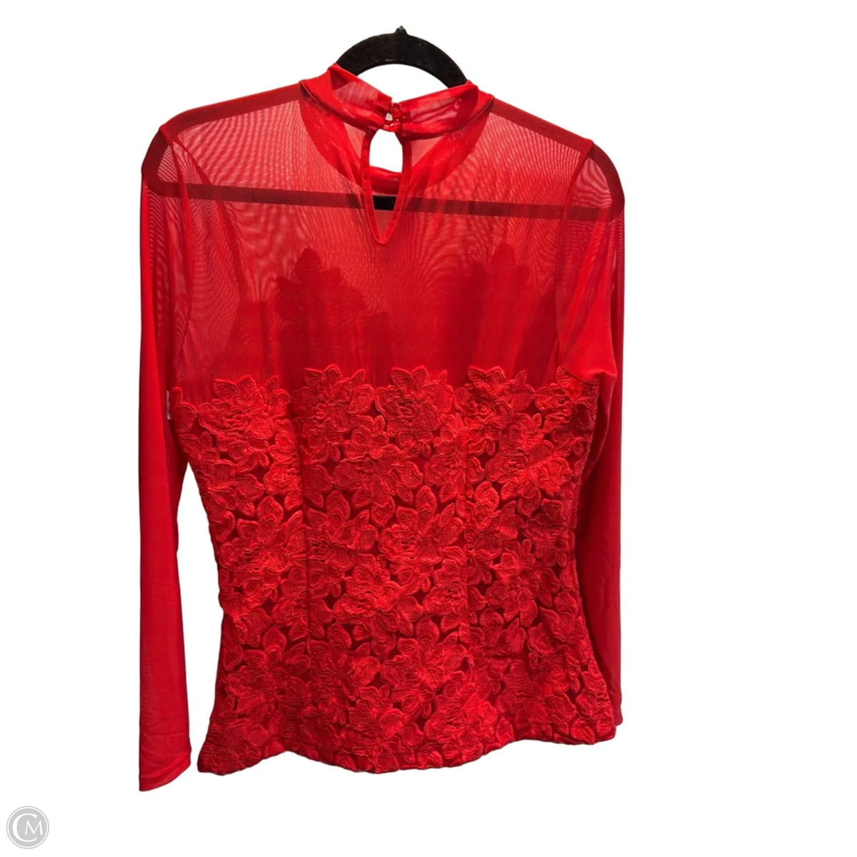 Blouse Long Sleeve By Boston Proper In Red, Size: M