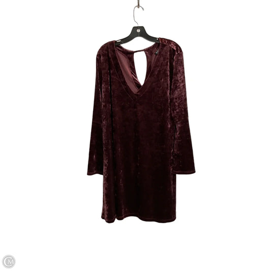 Dress Party Midi By Ana In Maroon, Size: Xl