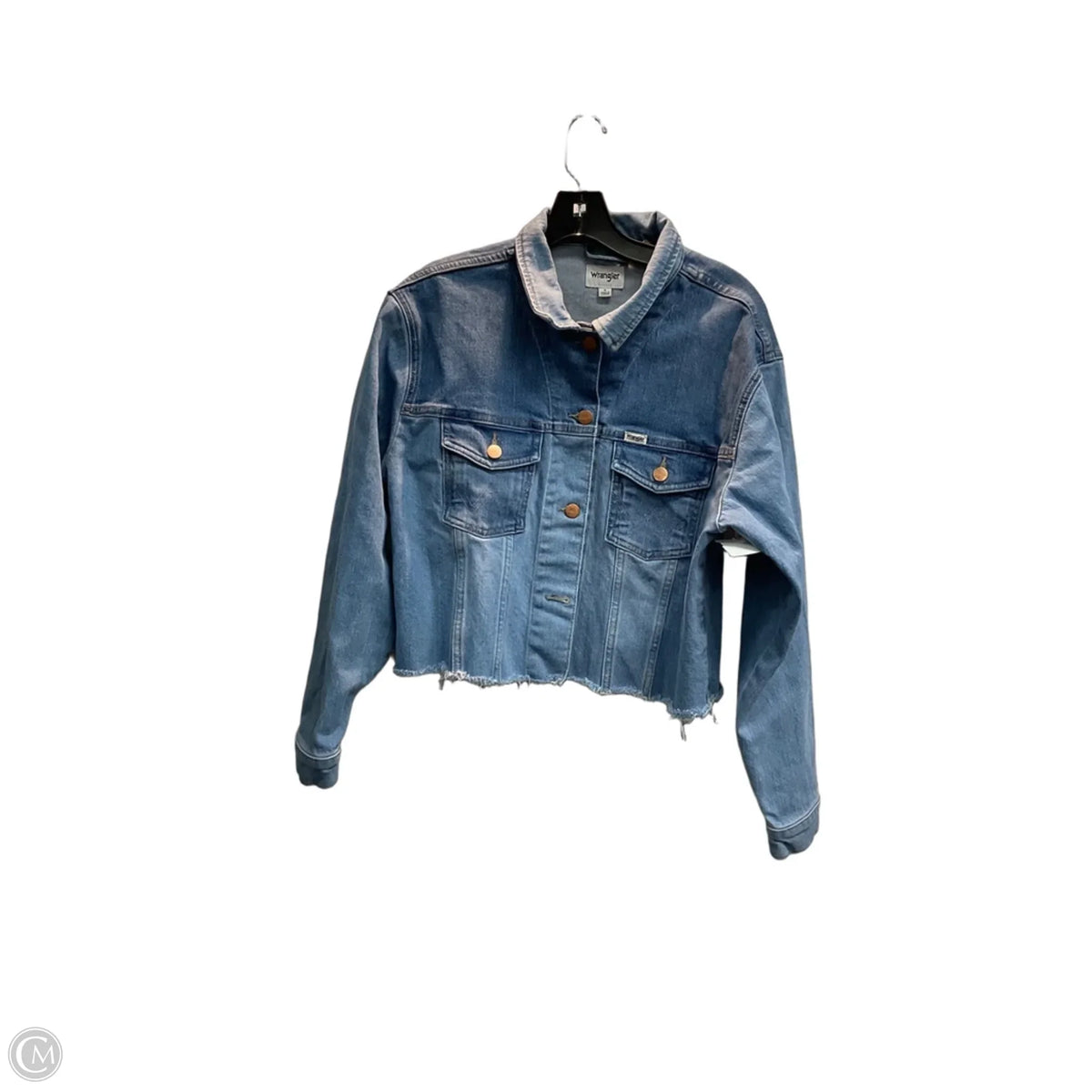 Jacket Denim By Wrangler In Blue, Size: S