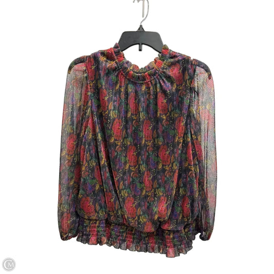Blouse Long Sleeve By Clothes Mentor In Floral Print, Size: 1x
