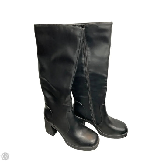 Boots Knee Heels By Athlefit In Black, Size: 11