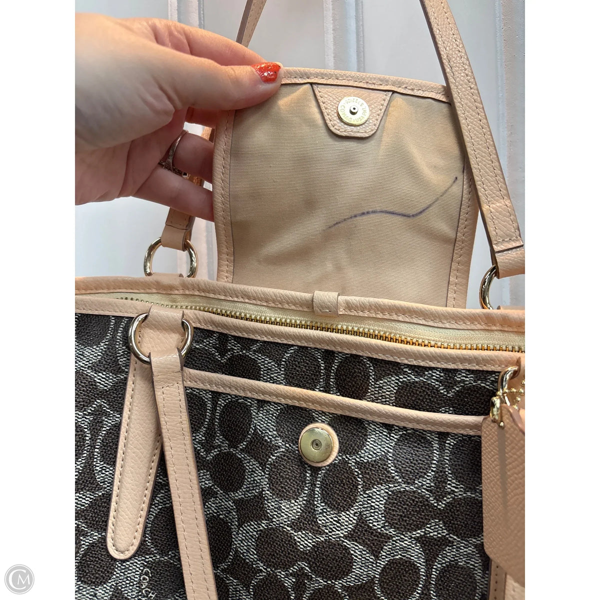 Handbag Designer By Coach, Size: Medium