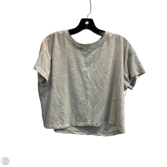 Athletic Top Short Sleeve By Lululemon In Grey, Size: M