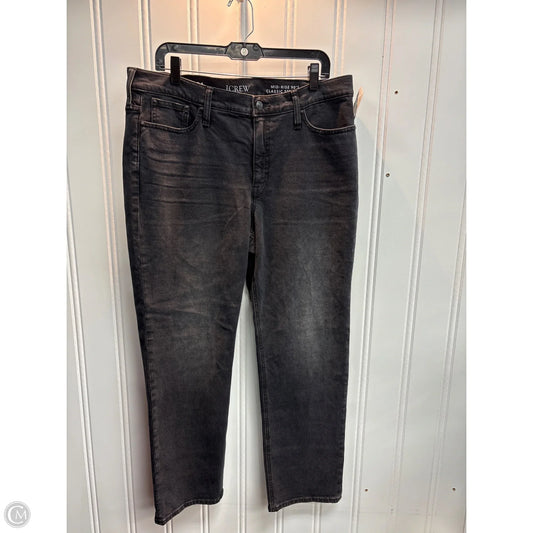 Jeans Straight By J. Crew In Black, Size: 12