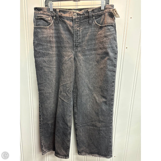 Jeans Wide Leg By Madewell In Black, Size: 14