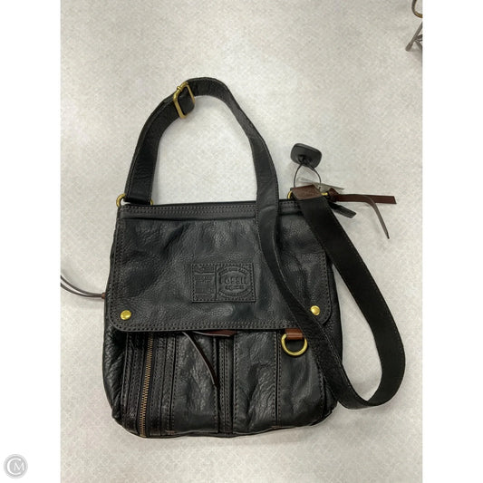 Crossbody Leather By Fossil, Size: Medium